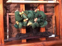 PANAL DE ABEJA CON ARBOL DE VELLON VERDE